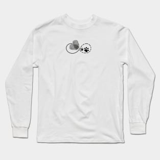 Eternity with finger print heart and paw print Long Sleeve T-Shirt